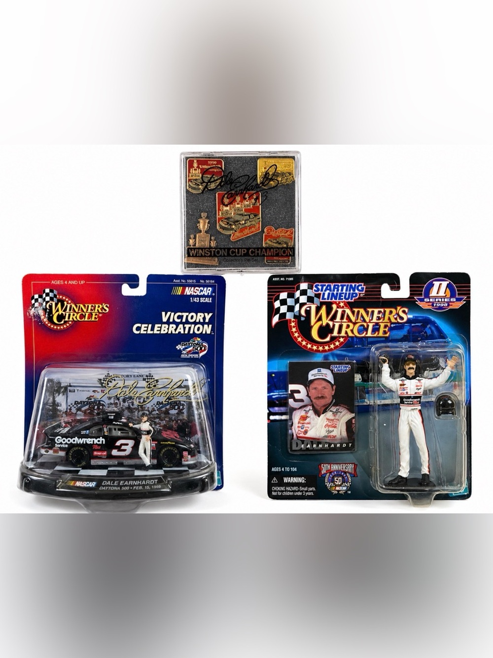Dale Earnhardt NASCAR Lot Winners Circle + Starting Lineup + Pin Set